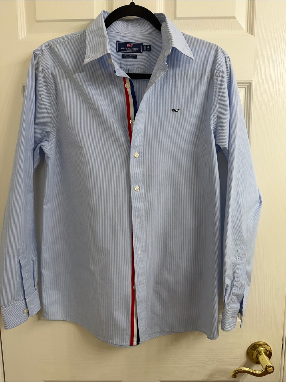 Vineyard Vines Classic Whale Shirt Light Blue Cotton Button-Down Shirt Size XL - Picture 2 of 5